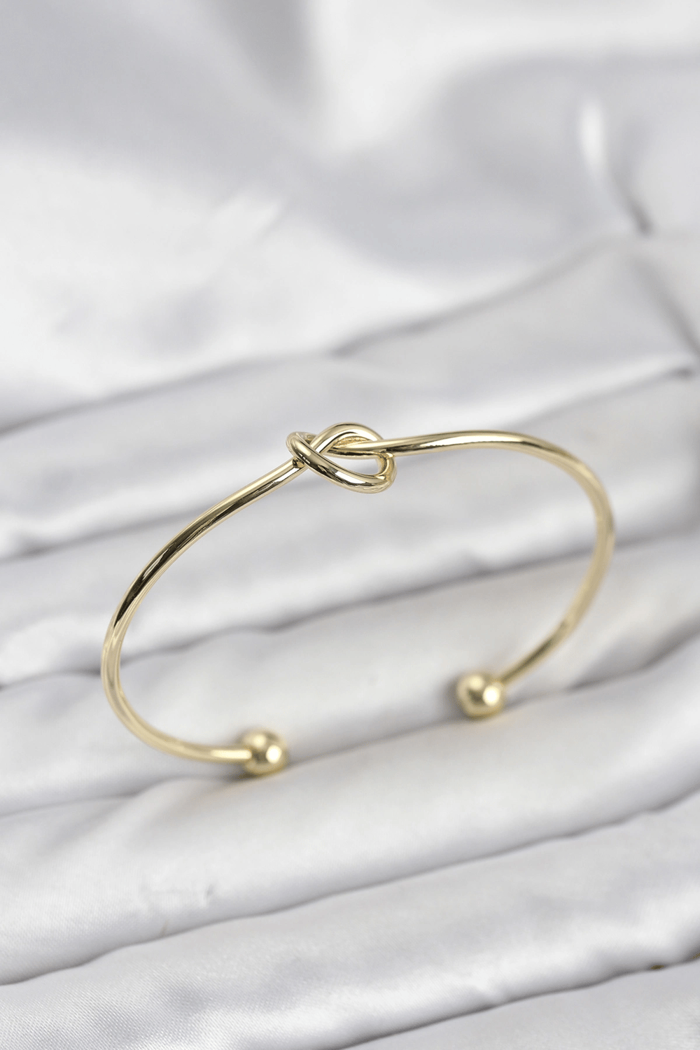 Düğüm Model Pirinç Gold Renk Kadın Bileklik