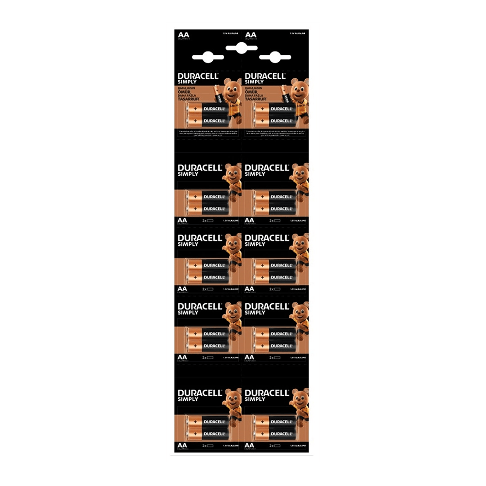 Duracell Kalem Pil Alkalin 20 Parça Bx40