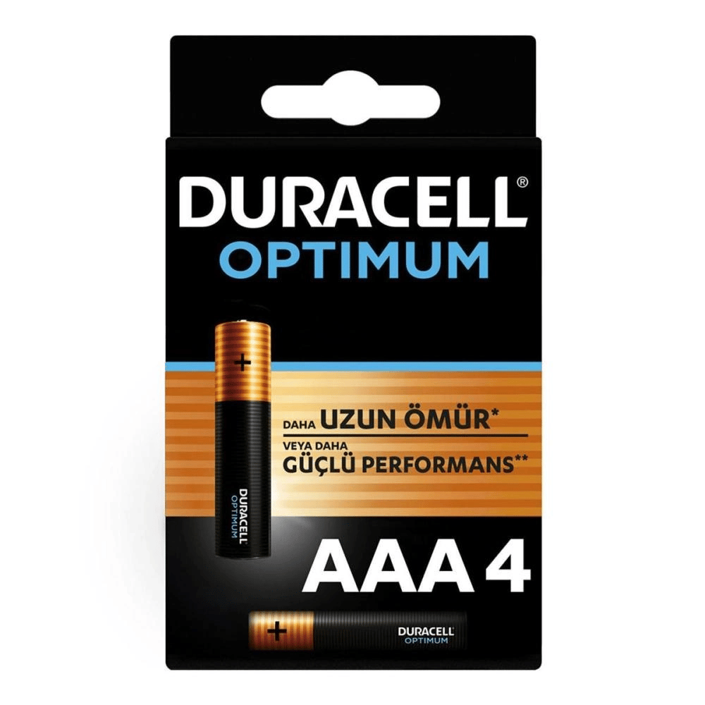 Duracell Optimum Alkalin Aaa İnce Kalem Pil 4'lü Paket