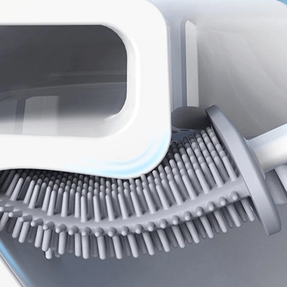 Duvara Monte Edilebilir Kapaklı Askılı Klozet Yumuşak Silikon Başlıklı Tuvalet Fırçası Seti Bx40