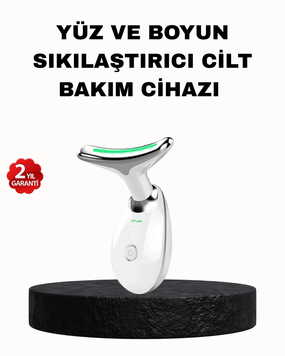 EMS Mikro Akım Yüz ve Boyun Sıkılaştırıcı Cihaz 7000 VPM Titreşim Isı Terapili