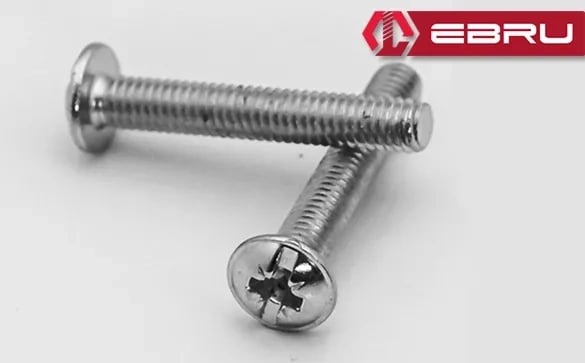 Ebru Yuvarlak Yıldız Başlı Rysb Kulp Vidası, Civata M4x15 - 50 Adet