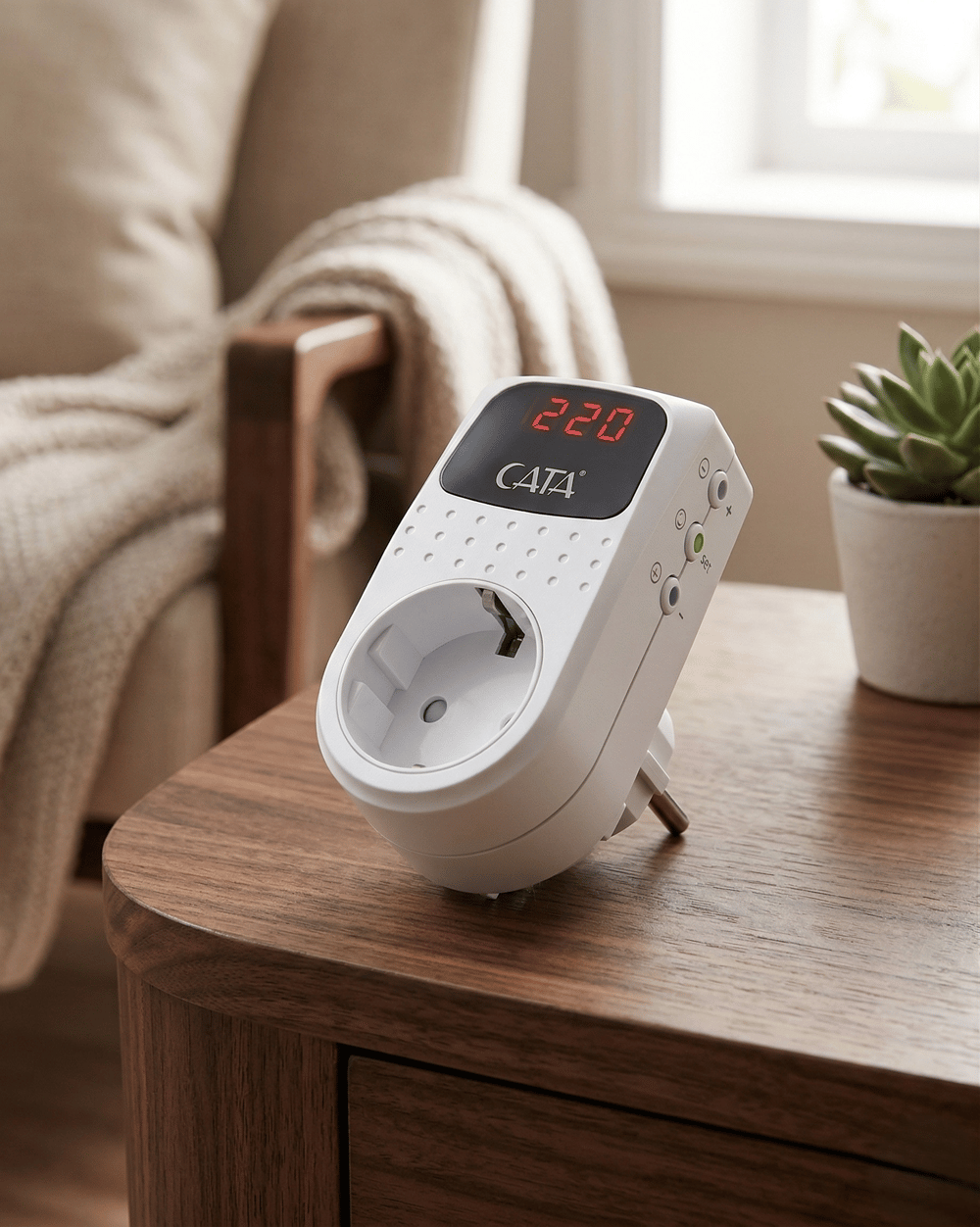 Eco Lounge CATA CT 9187 Dijital Göstergeli Akım Korumalı Priz 150-280V 4000W