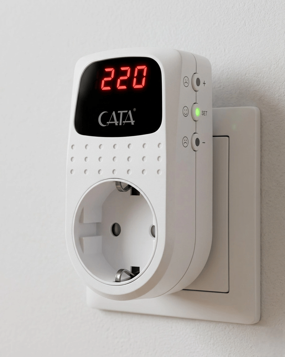 Eco Lounge CATA CT 9187 Dijital Göstergeli Akım Korumalı Priz 150-280V 4000W