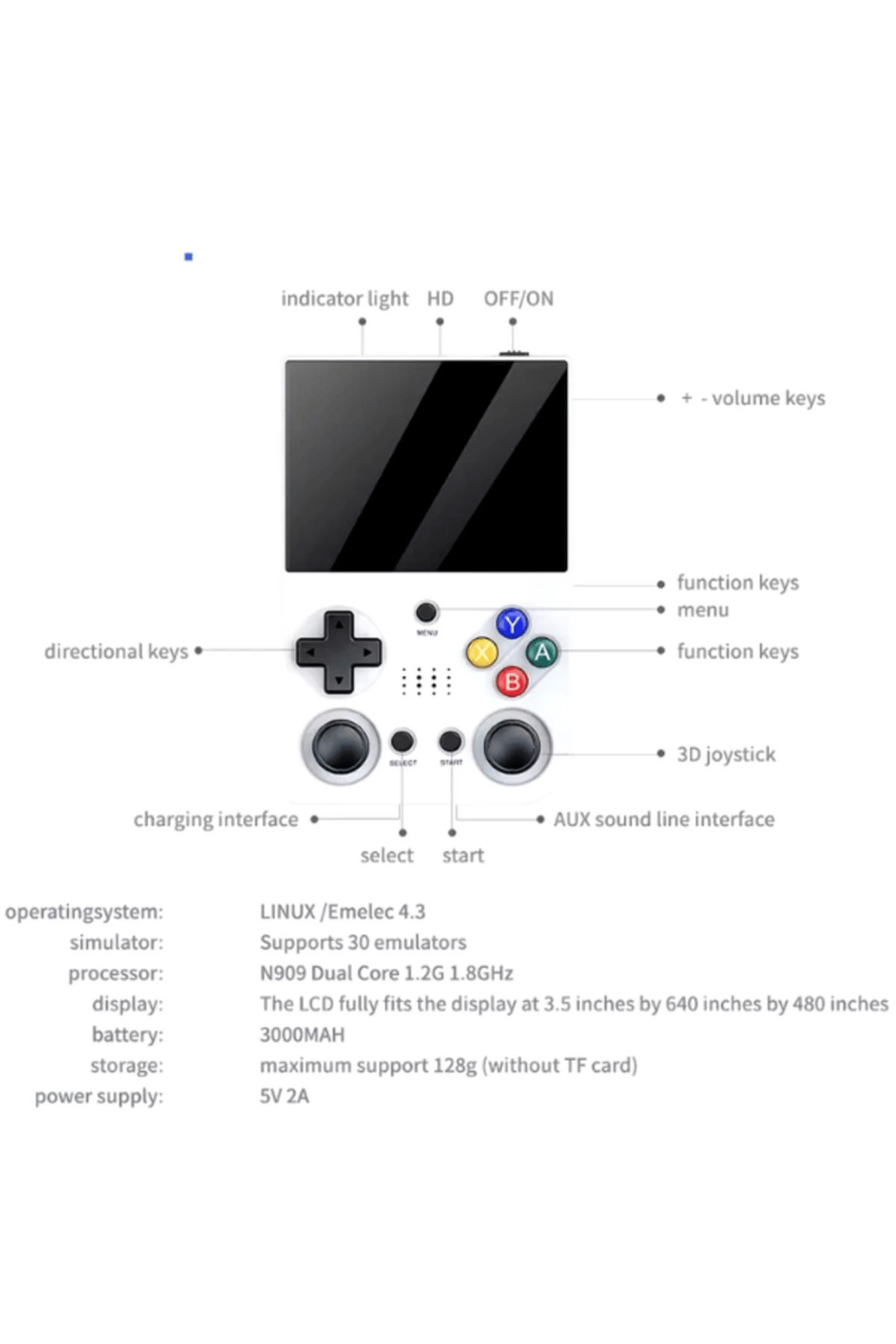 El Atarisi 3.5 UltraHd Ekran Gamepad Retro Atari PSP/PS1/NeoGeo Fıfa Gta 20.000 Games Oyun Konsolu