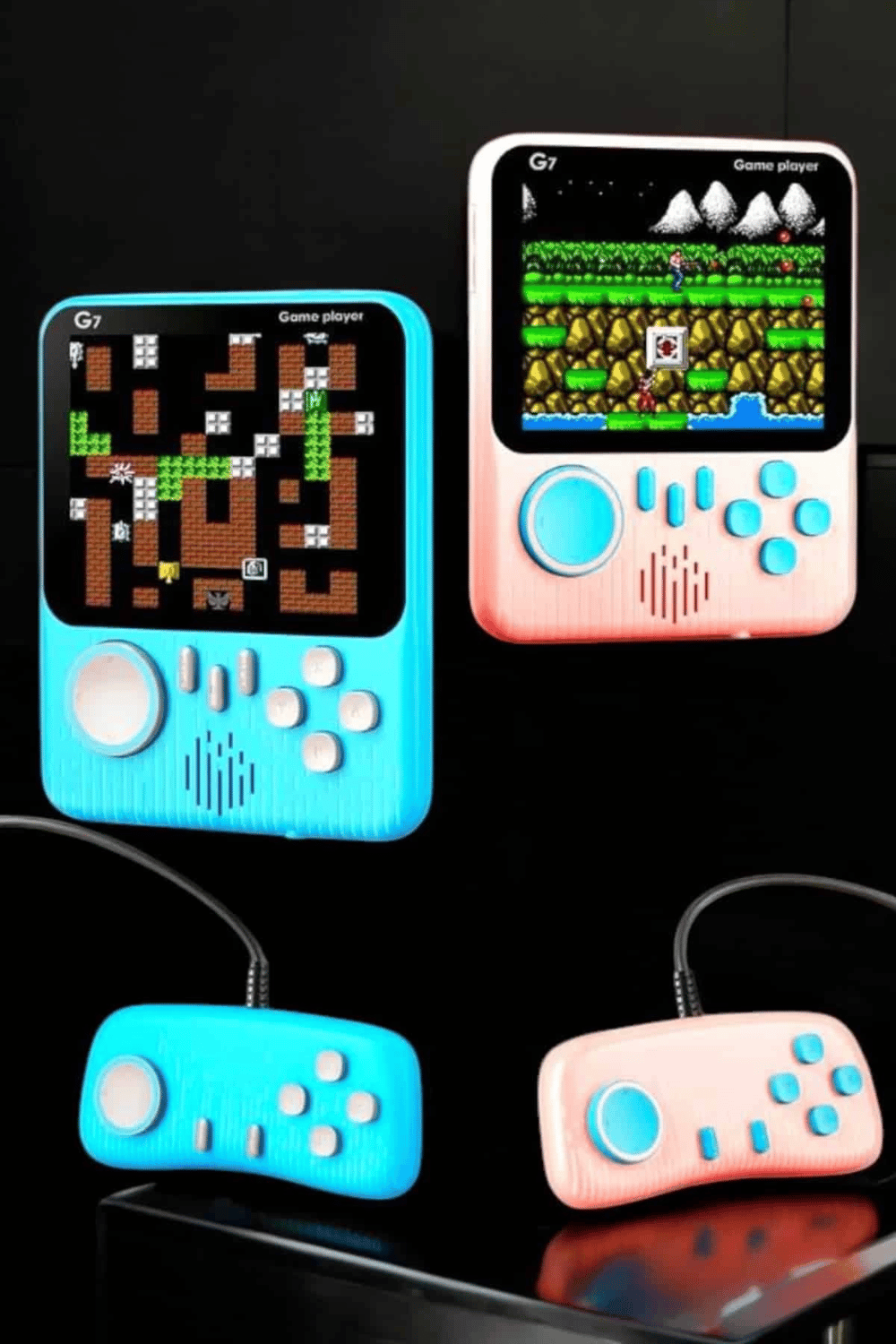 El Atarisi 3.5 inç Ekran Çift Konsol 666 Adet Retro Oyun Gamepad
