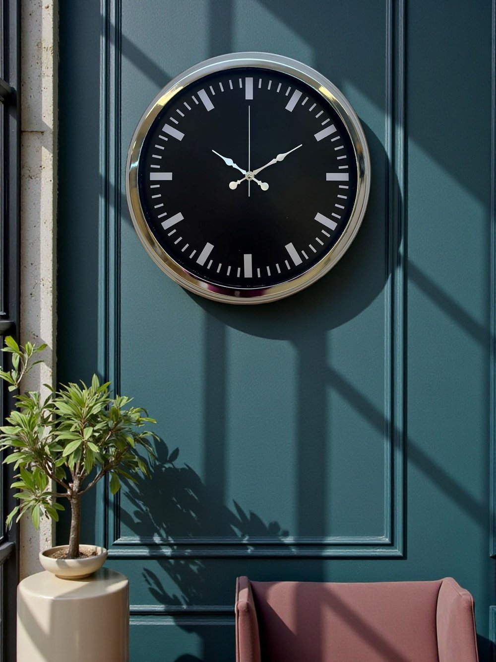Elegance 40 Cm Metal Dekoratif Duvar Saati