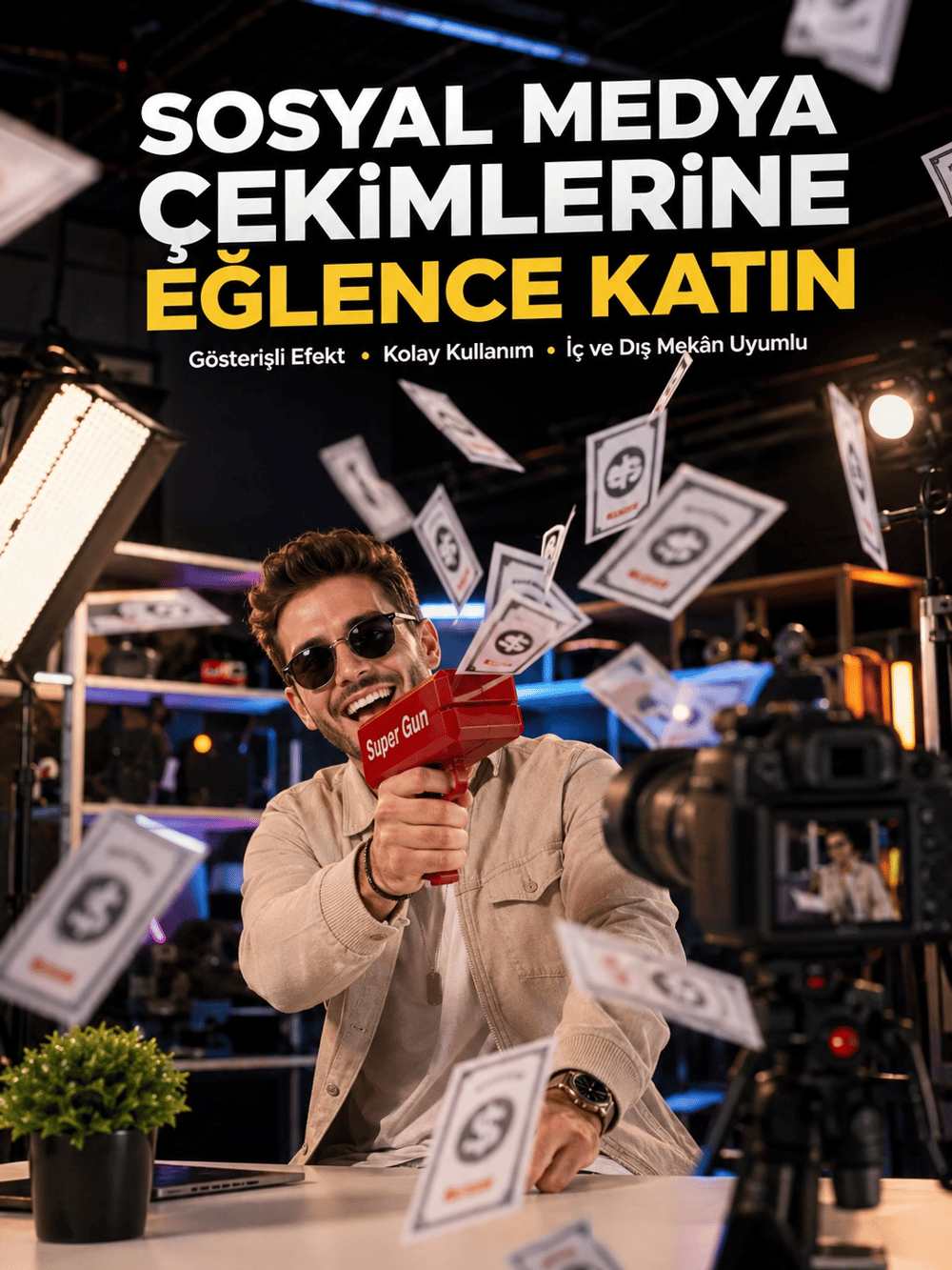 Elektrikli Parti Oyuncağı – Para Atan Tabanca Yeni Nesil