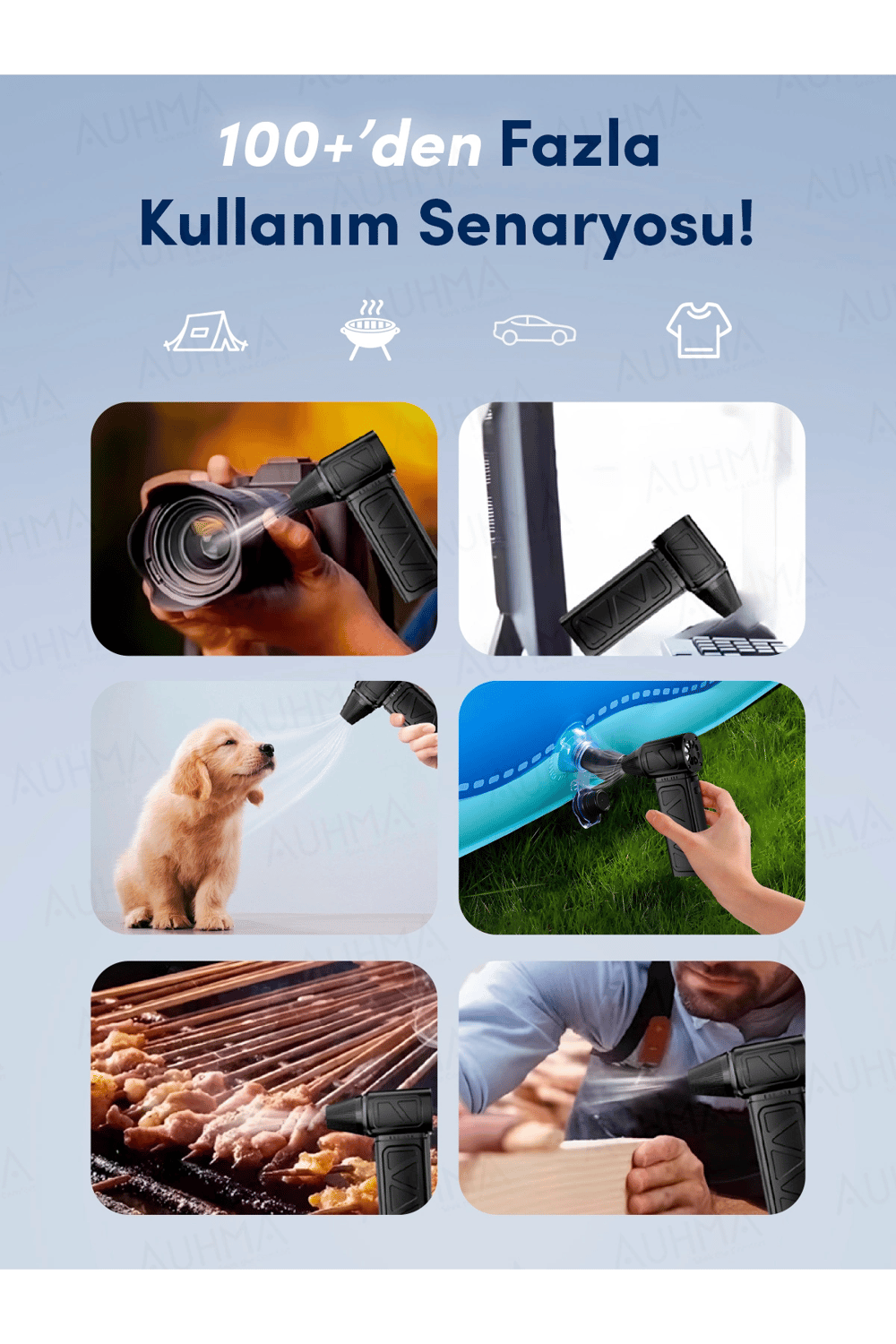 Elektrikli hava kompresörü 12 watt 1-1,5 hp motor gücü 700 üstü hava debisi 2 yıl garantili