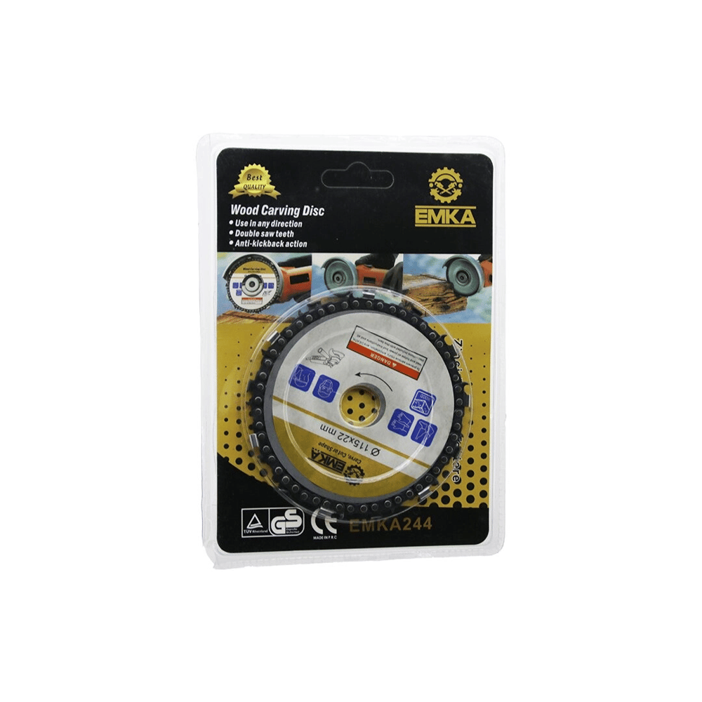 Emka-244 Wood Carving Disc ( 115x22mm ) ( Zincirli ) ( Ahşap ) Testere ( Disk )*200