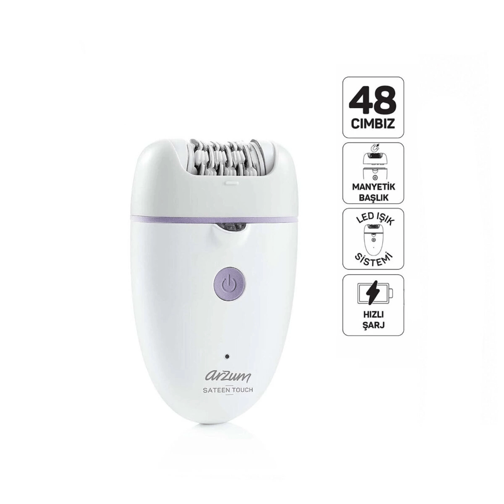 Epilatör Epilasyon Cihazı 48 Cımbız Manyetik Başlık Led Işık Sistem - Hızlı Şarj Ar5173-02 Bx40