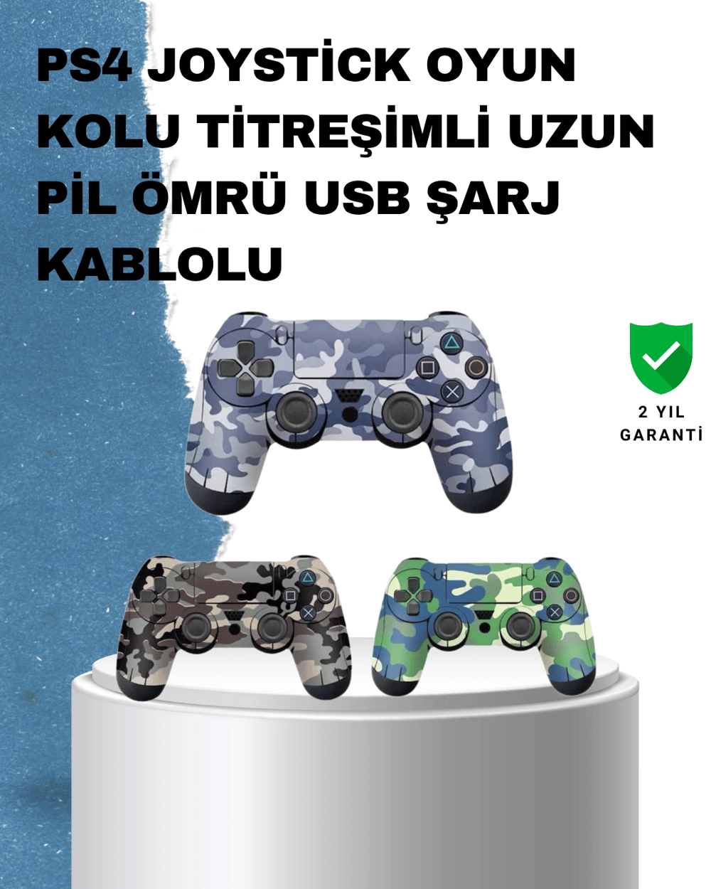 Ergonomik Tasarımlı Oyun Kolu – Hassas Tetikler ve Analog Stickler