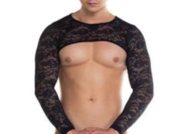 Erkek Fantezi Dantel Crop