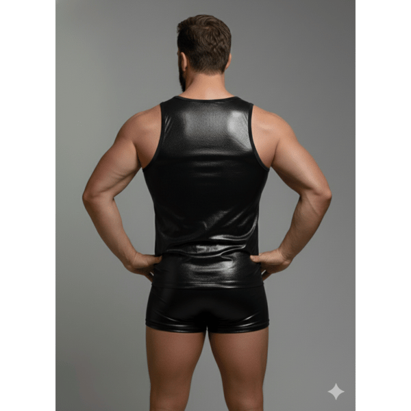 Erkek Lame Tank Top Boxer Takımı