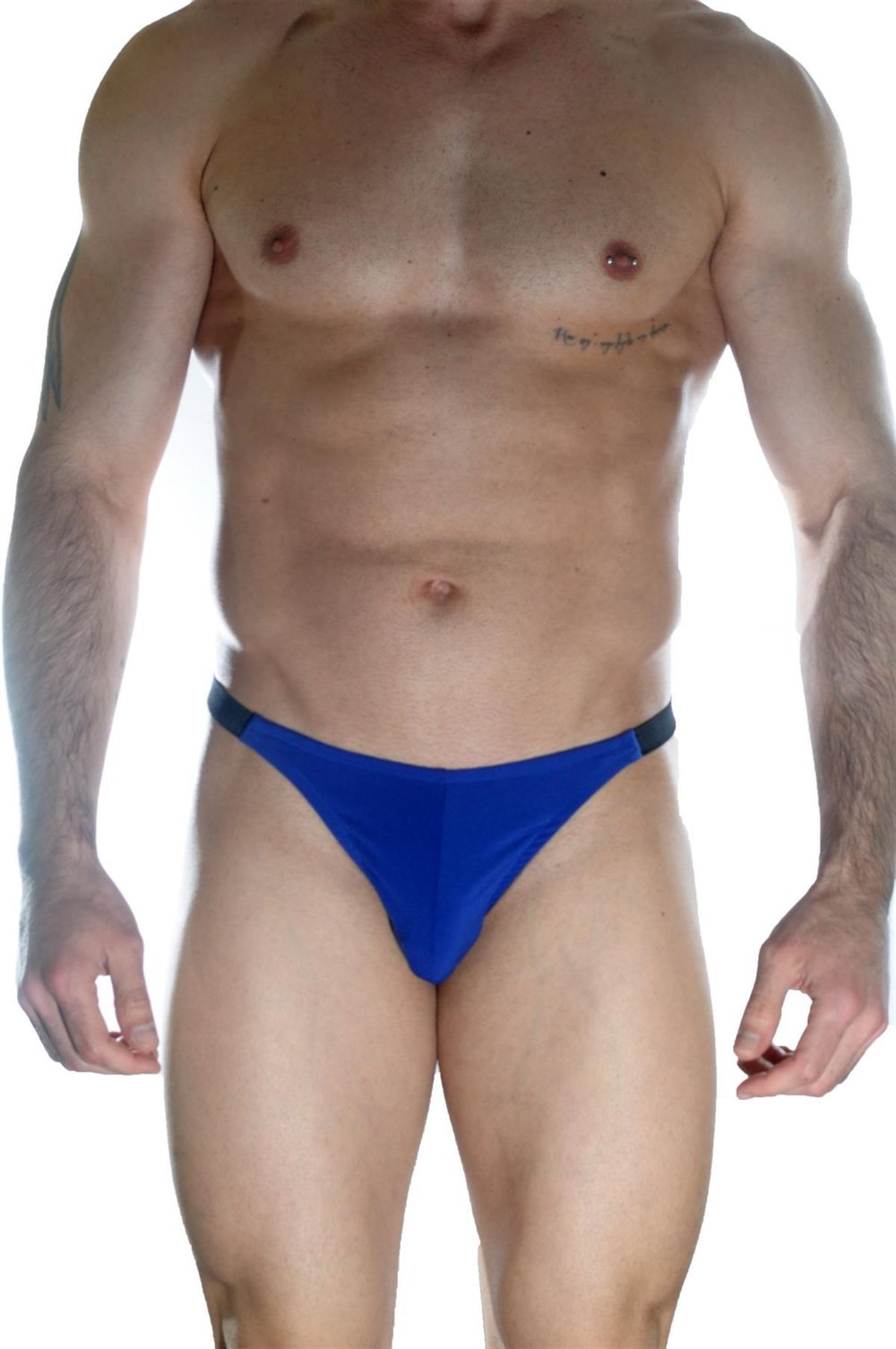 Erkek Mavi Arkası Büzgülü Brazillian Slip