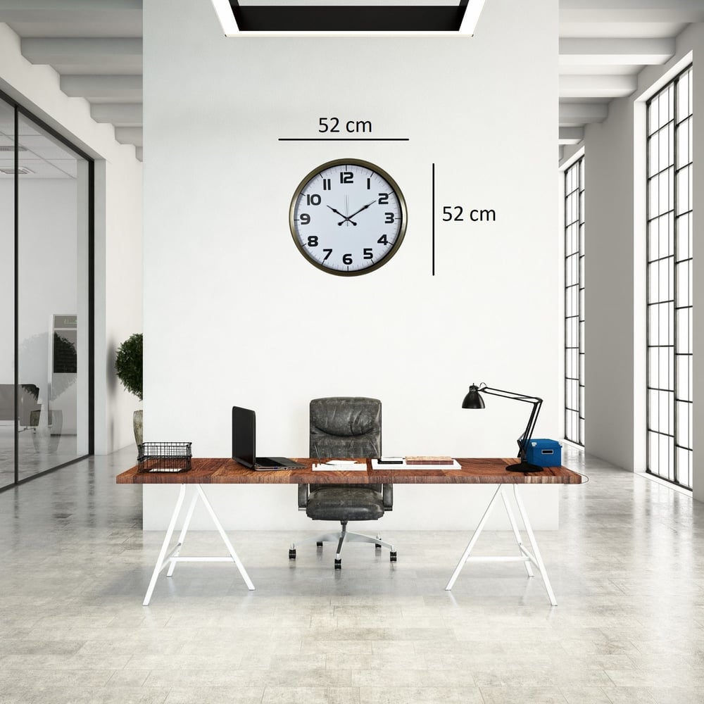 Eskitme 52 Cm Metal Klasik Duvar Saati