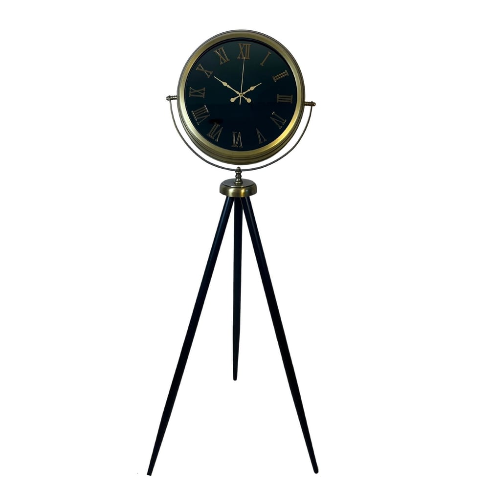 Eskitme Antique Aynalı Tripod 150 x 45 Cm Ayaklı Saat