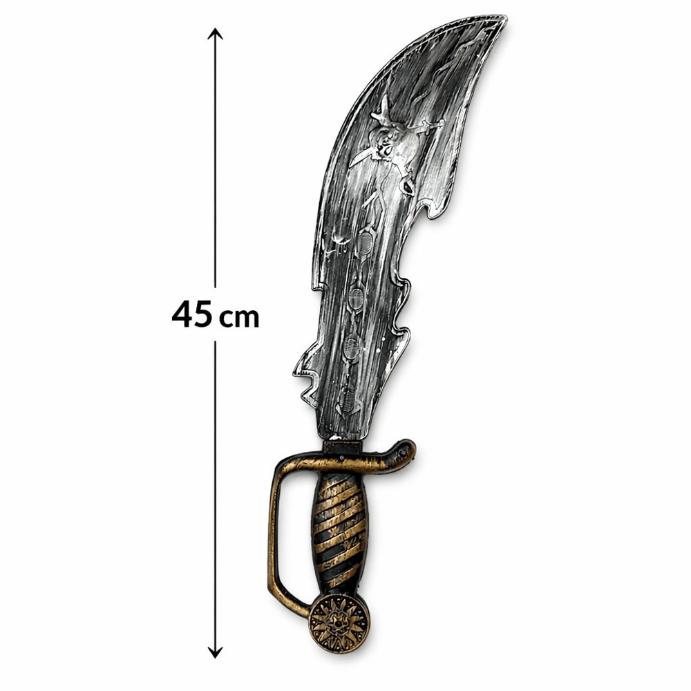 Eskitme Detaylı Plastik Korsan Kılıcı 45 Cm Bx40