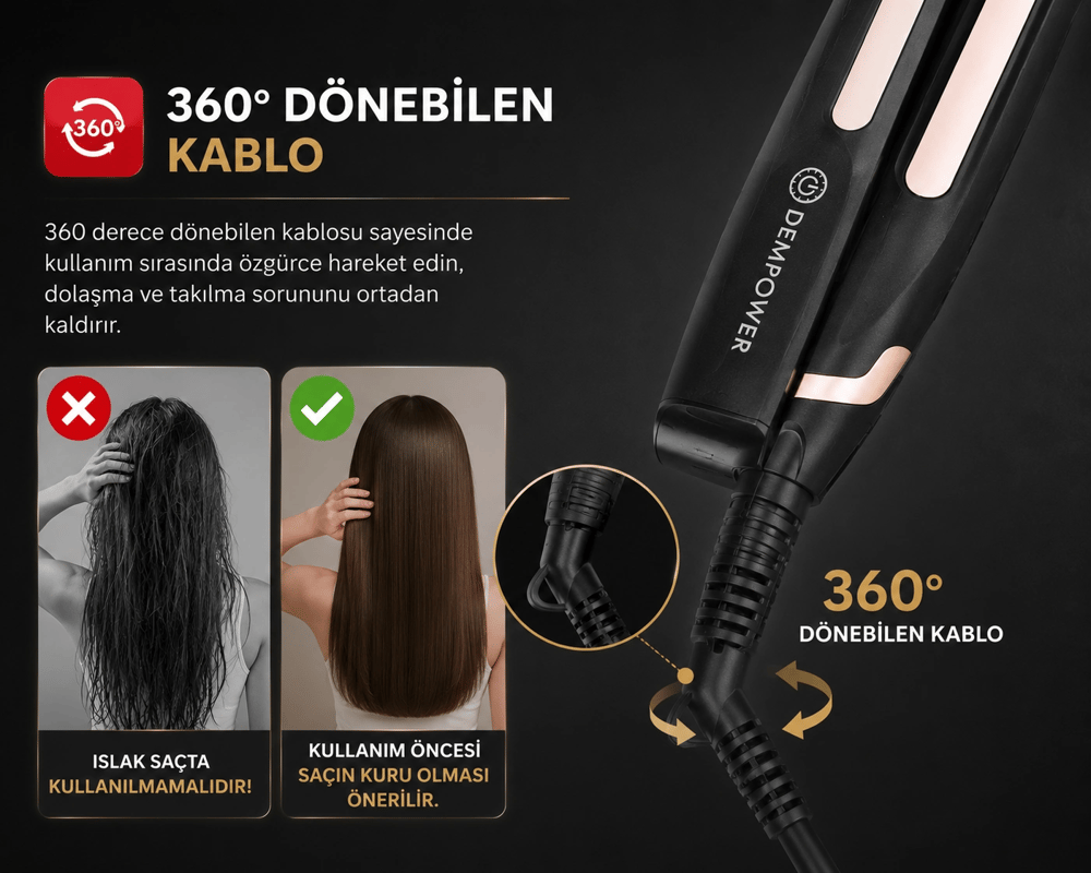 Ev Tipi Kullanıma Uygun Saç Tost Makinesi Dalgalı ve Kabartmalı Saç Şekillendirici