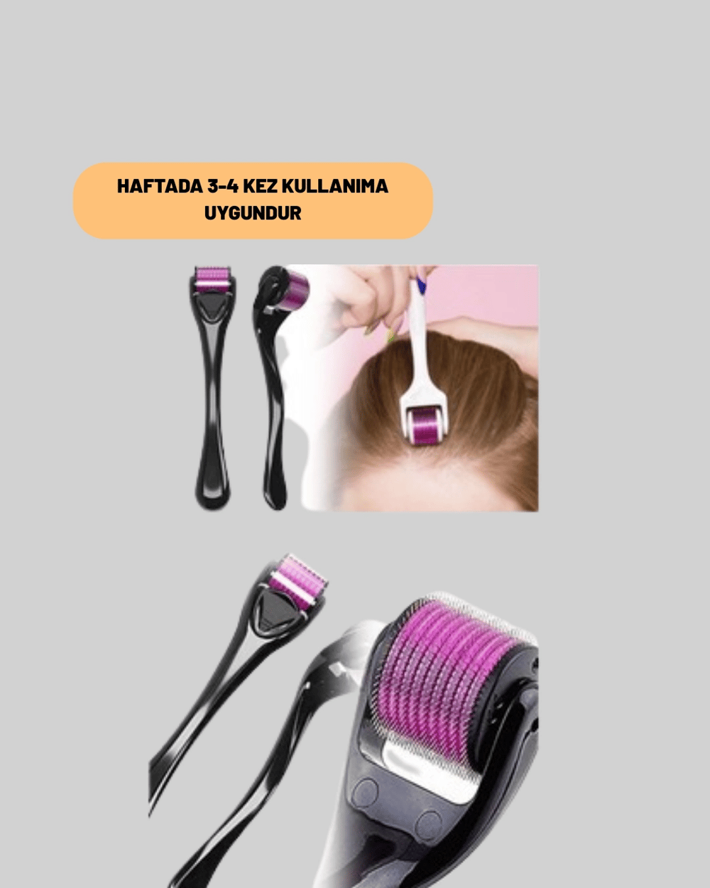 Ev Tipi Mikro İğneli Cilt Bakım Aleti – 1 mm Titanyum Roller