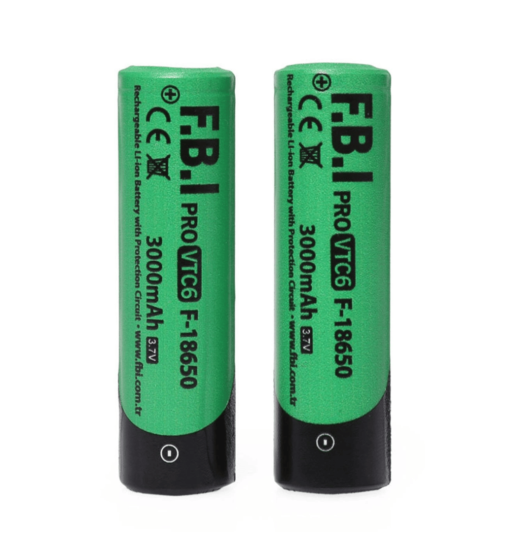 F.b.ı Vtc6 18650 3.7v 3000mah 30a Li-ion Şarjlı Pil + Pil Taşıma Kutusu 2'li Set