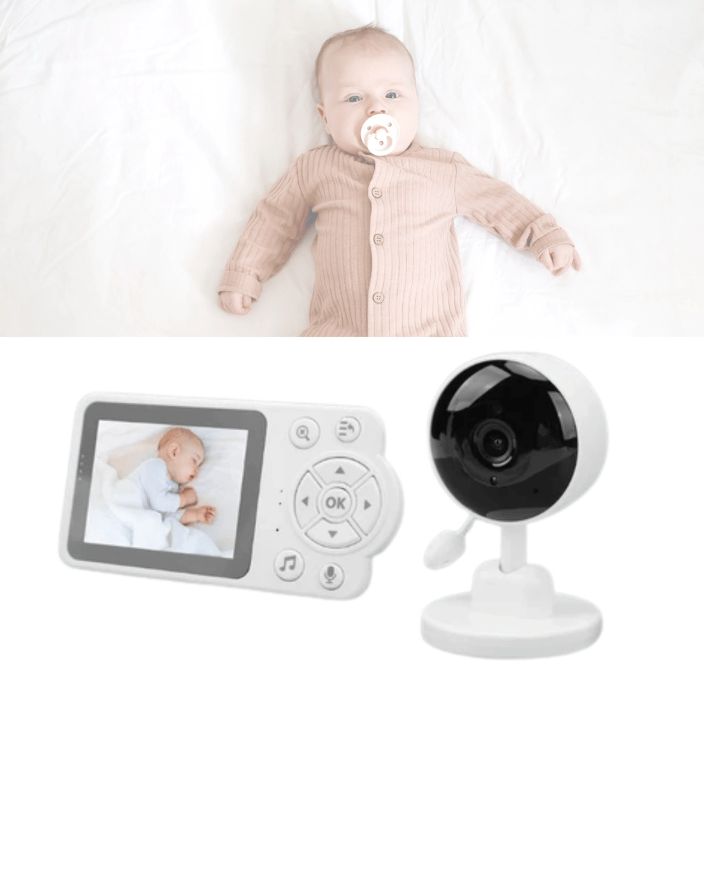 FHSS Teknolojili Güvenli Bebek Monitörü Net Görüntü Yeni Nesil