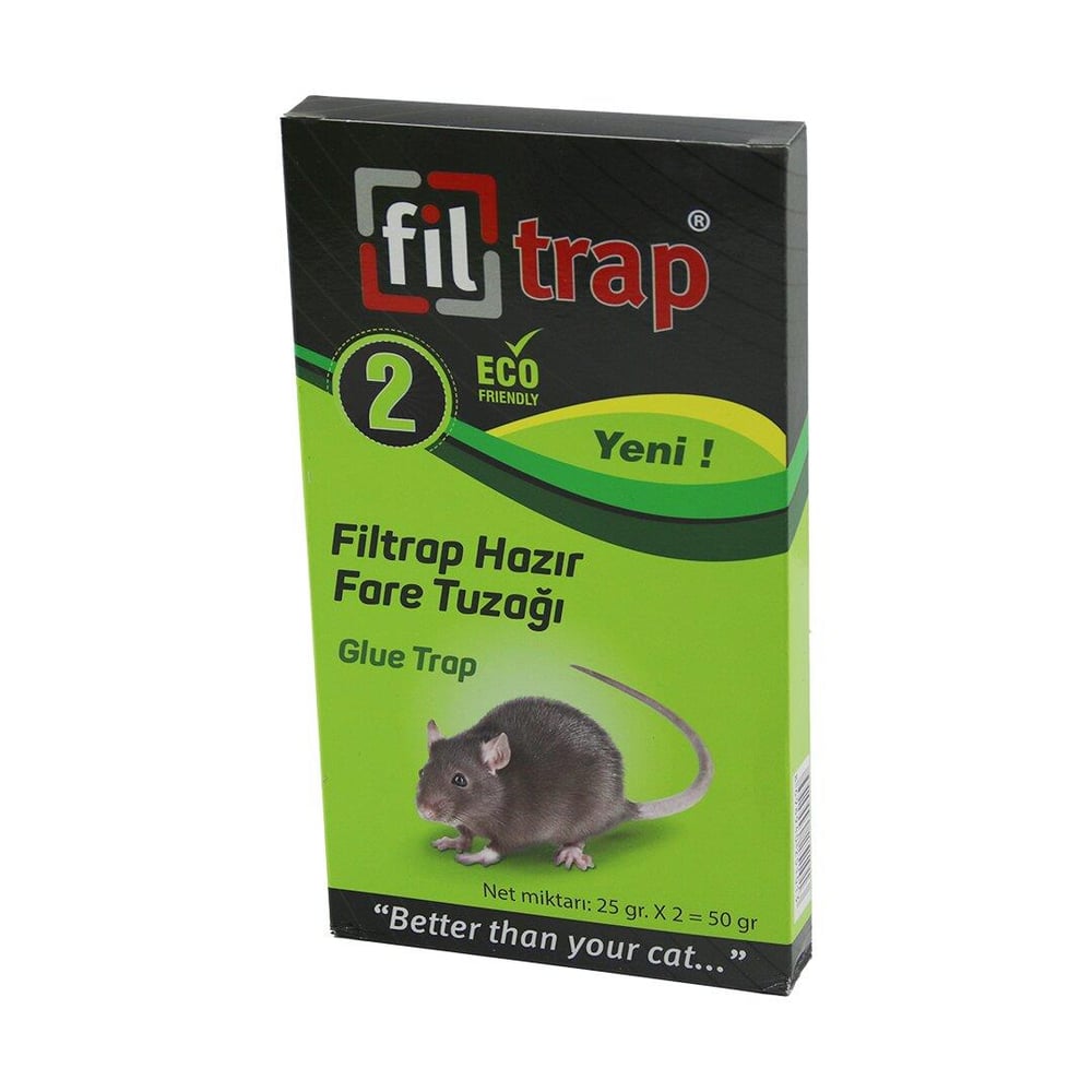 FİLTRAP  2PCS  HAZIR FARE TUZAK  PLASTİK LEVHA=YAPIŞKANLI   11 X19.8CM   2 X 25GR (3936)