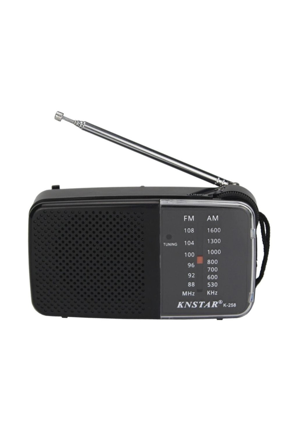 FM-AM pilli cep radyosu gri renk, kulaklık girişli, bluetooth yok, 2 yıl garantili