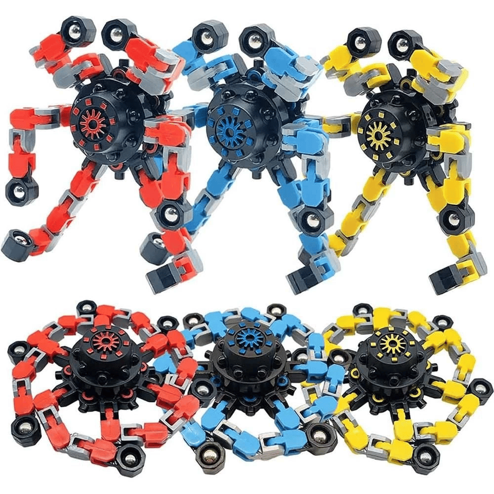 Fidget Spinners Dönüştürülebilir Zincir Çark Robot Oyuncak -1 adet stokta olan gönderilir