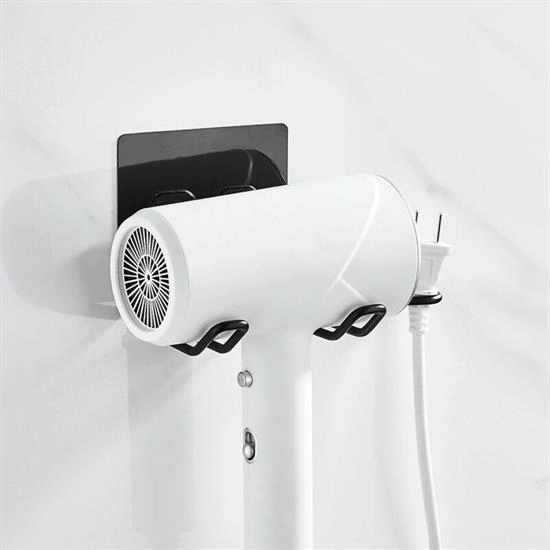 Fön Makine Askısı Siyah Yapışkanlı Fön Makine Tutucu Bx40