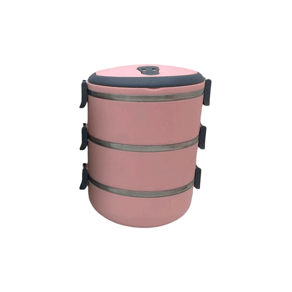 Freshbox ( Açık Pembe Pudra ) ( 3lü ) Sefer Tası Saklama Kabı ( 1.8lt )*24