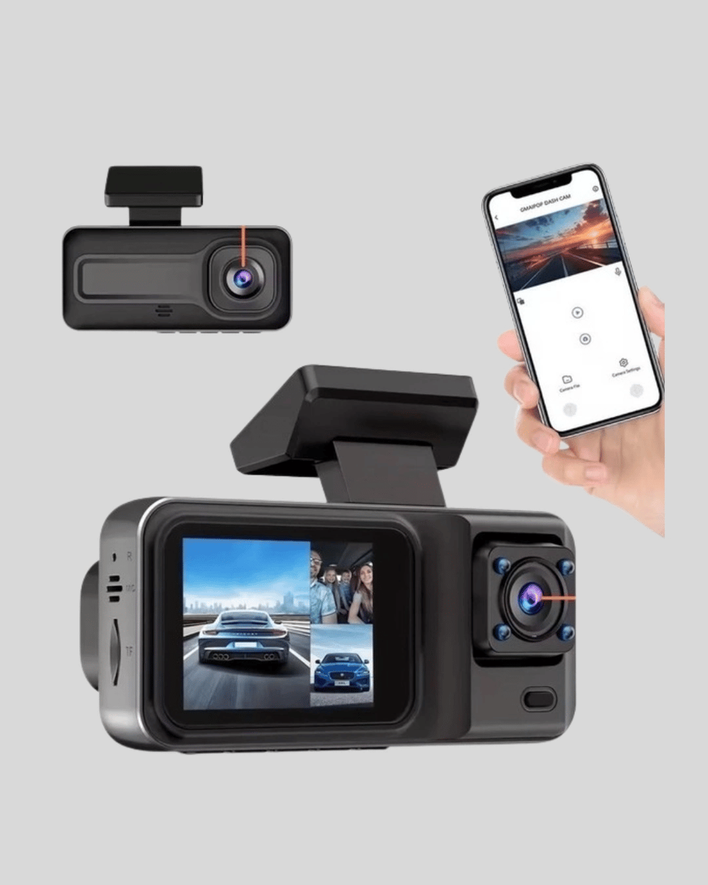 Full HD 3lü Araç Kamerası Geri Görüş Destekli Park Modlu 1080P DVR