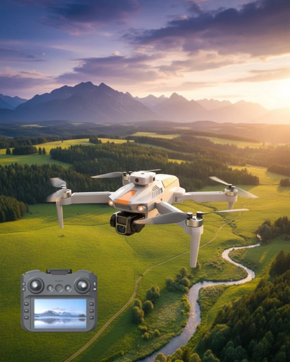 Full HD Kameralı Drone GPS GPRS Destekli 1000M Menzilli