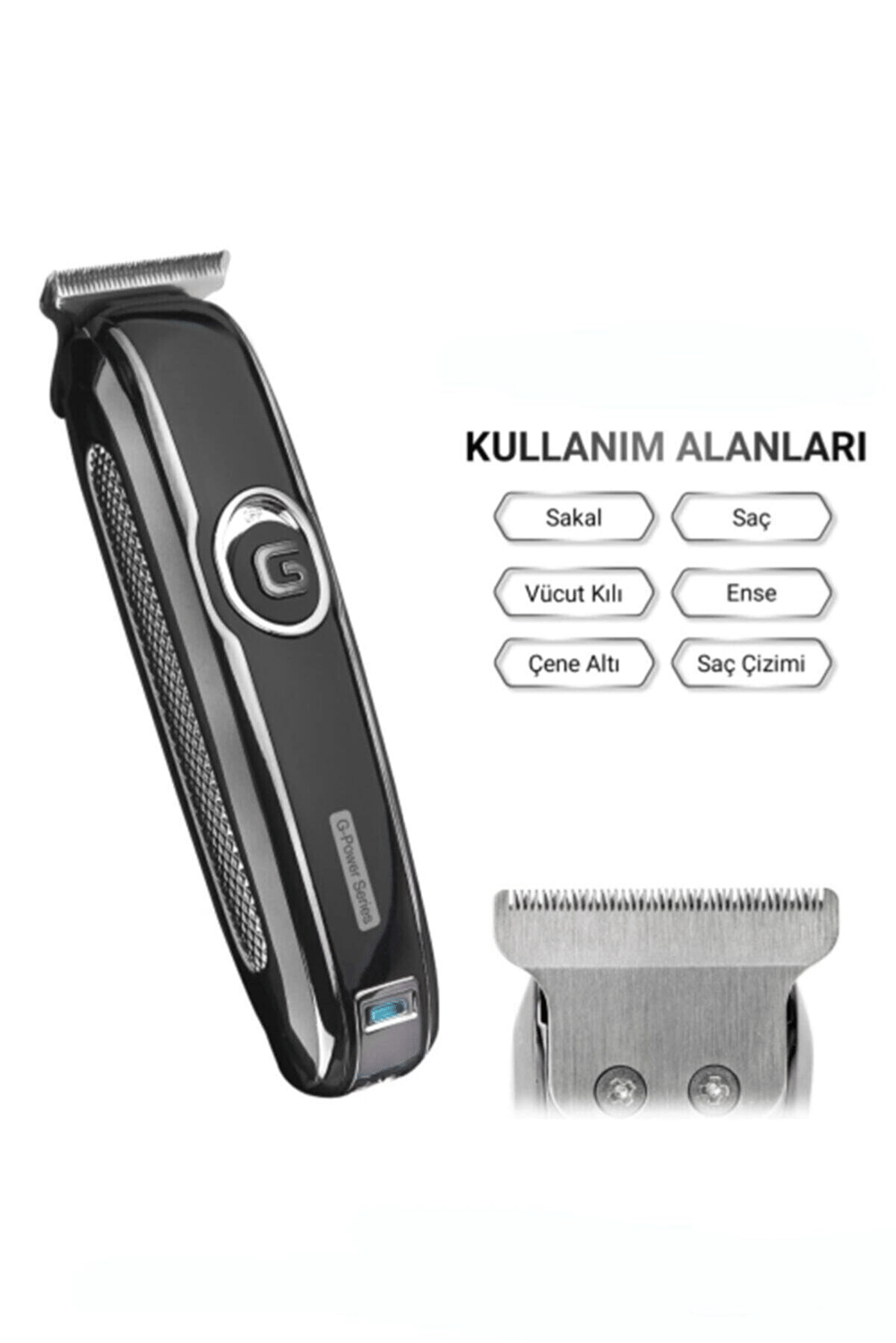 G Power Şarjlı Traş Makinesi Sakal Ense Vucüt Kılı Tıraş Makinası