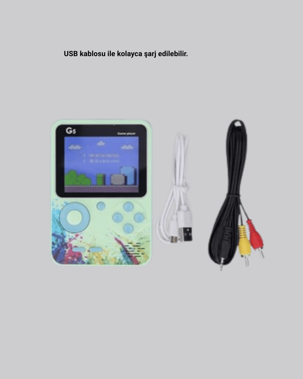 G5 Retro Oyun Konsolu 500 Klasik Oyunlu 3 İnç HD Ekran ve TV Bağlantılı