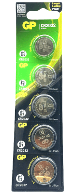 GP LITHIUM CR-2032-2CPU5 PARA PİLİ 3V 5Lİ KART (3936)