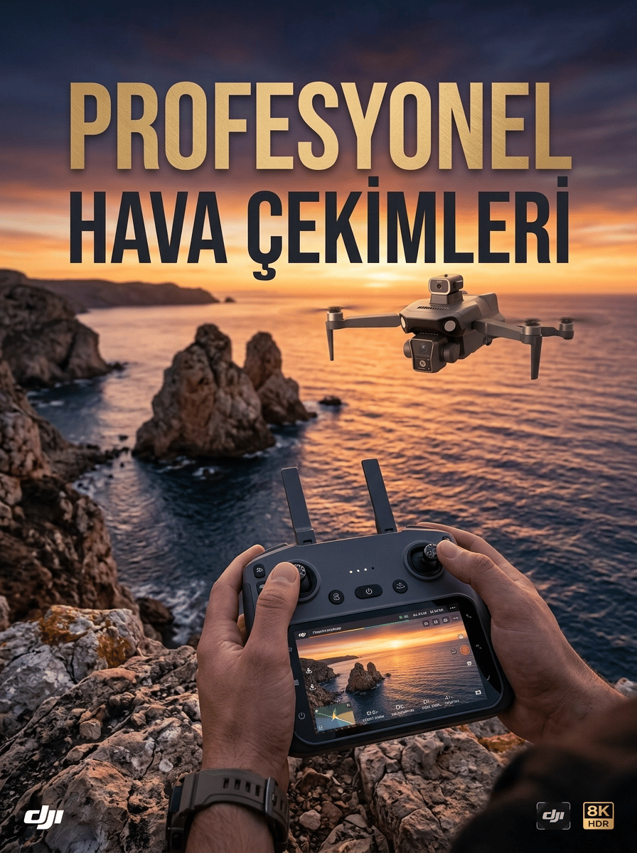 GPS Destekli Çift Kameralı Katlanabilir Drone Havadan Fotoğraf ve Video Çekimi