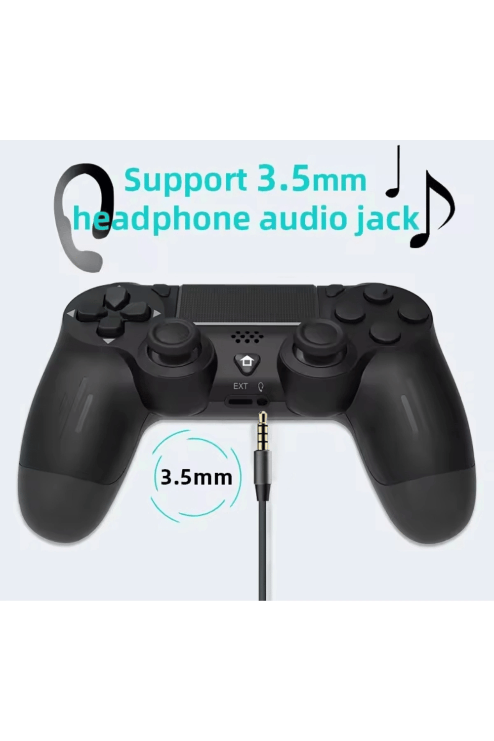 Gamepad Bluetooth bağlantılı siyah Playstation 4 uyumlu 1 yıl garantili kablolu kablosuz