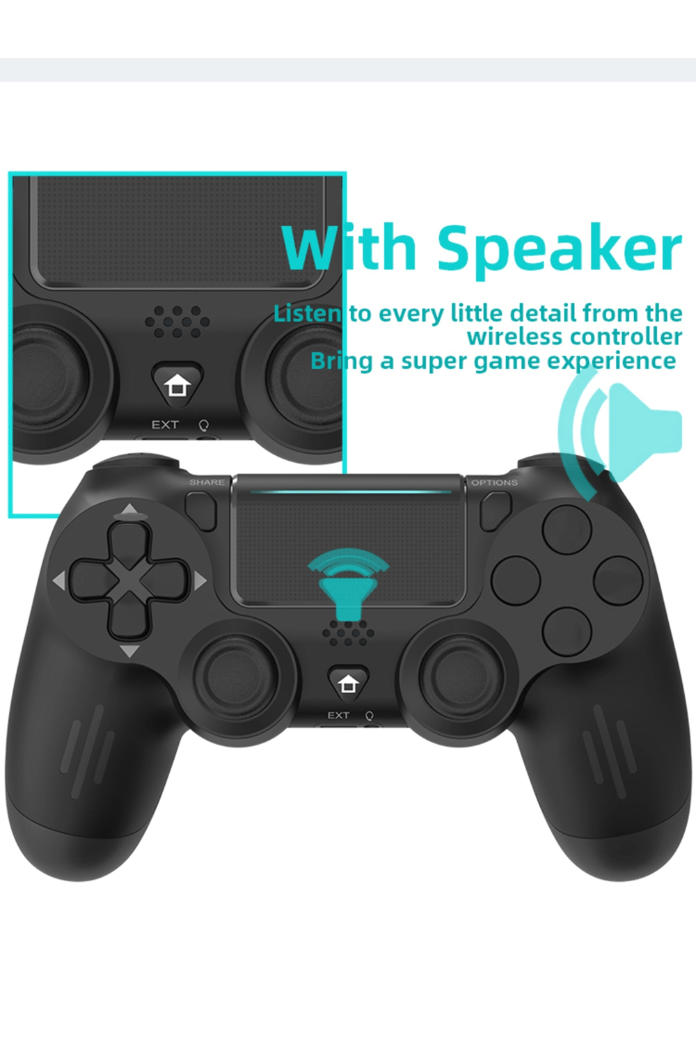 Gamepad Bluetooth bağlantılı siyah Playstation 4 uyumlu 1 yıl garantili kablolu kablosuz