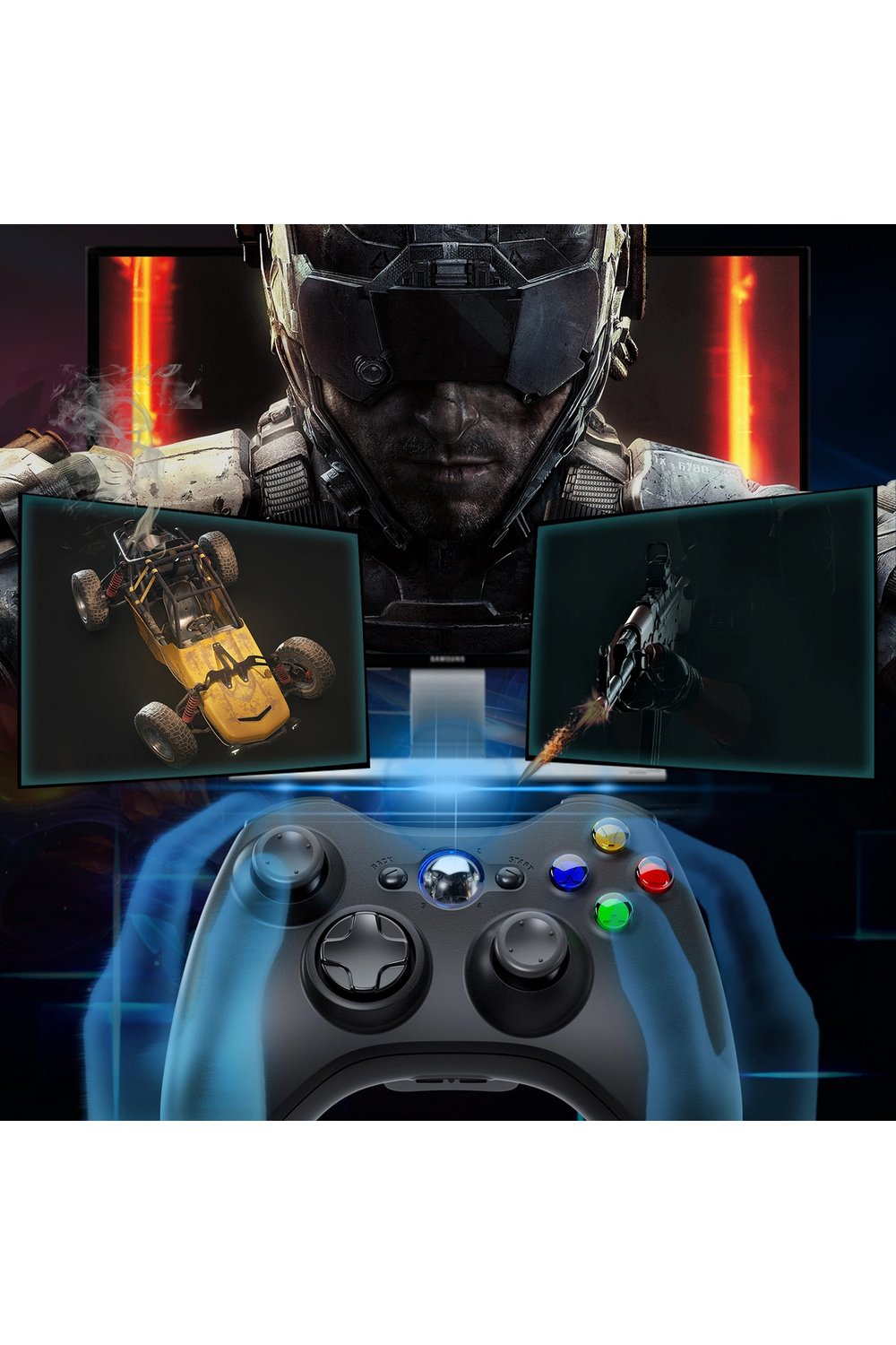 Gamepad wireless bağlantılı Bluetooth özellikli yeşil renk Playstation 4 uyumlu 1 yıl garantili