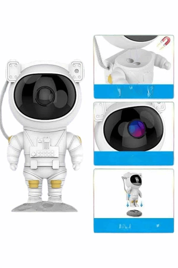 Gece Lambası Astronot Bluetooth Hoparlörlü Galaksi Işık Projektörü