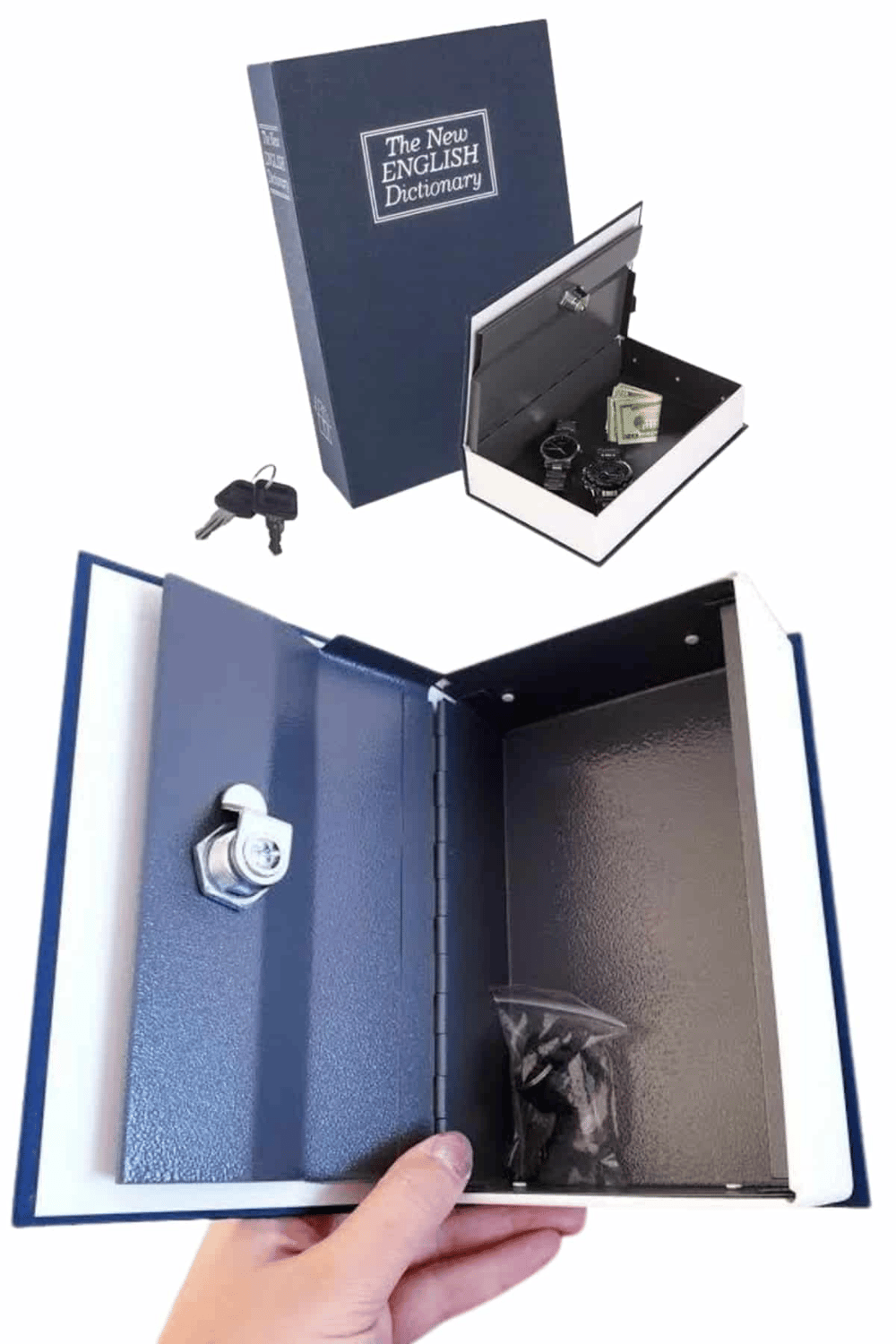 Gizli Kasa Kilitli Sözlük Görünümlü 18cm Gizli Kasa Büyük Boy Anahtarlı