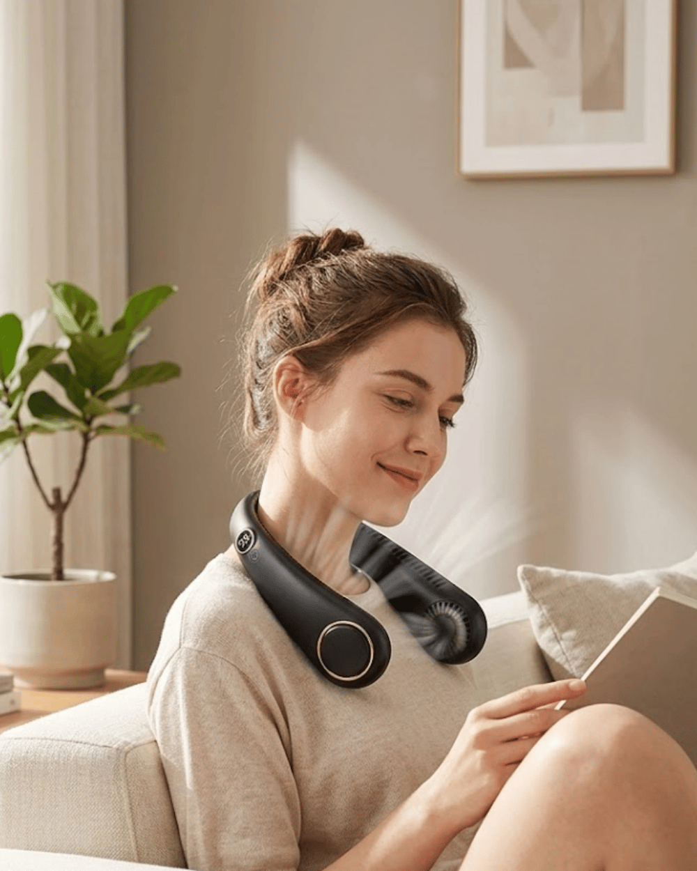 Gizli Turbo Tasarımlı Sessiz Çalışan Boyun Fanı