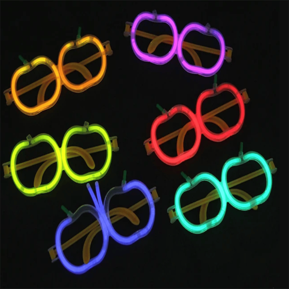 Glow  Elma Gözlük - Glow Partisi Gözlüğü - Glow  Gözlük 12 Adet
