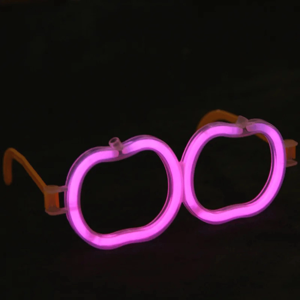 Glow Stick Elma Gözlük - Glow Partisi Gözlüğü - Glow Stick Gözlük 12 Adet Bx40