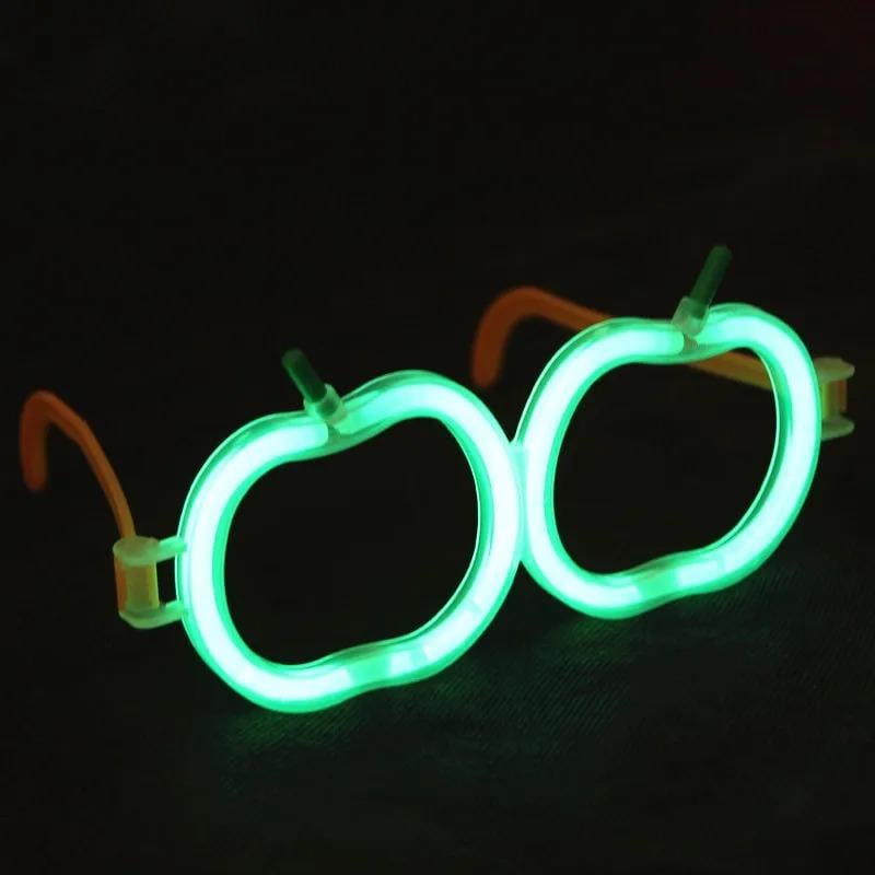 Glow Stick Elma Gözlük - Glow Partisi Gözlüğü - Glow Stick Gözlük 12 Adet (3936)