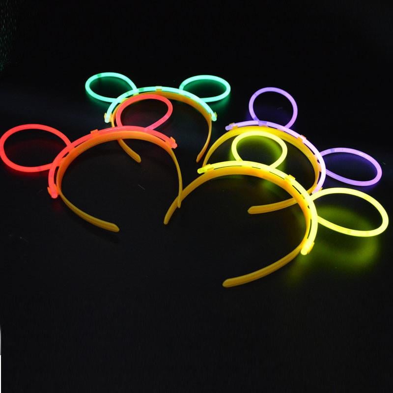 Glow Taç Fosforlu Taç Karışık Renk 12 Adet (3936)