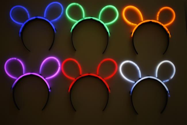 Glow Taç Fosforlu Taç Karışık Renk 12 Adet (3936)