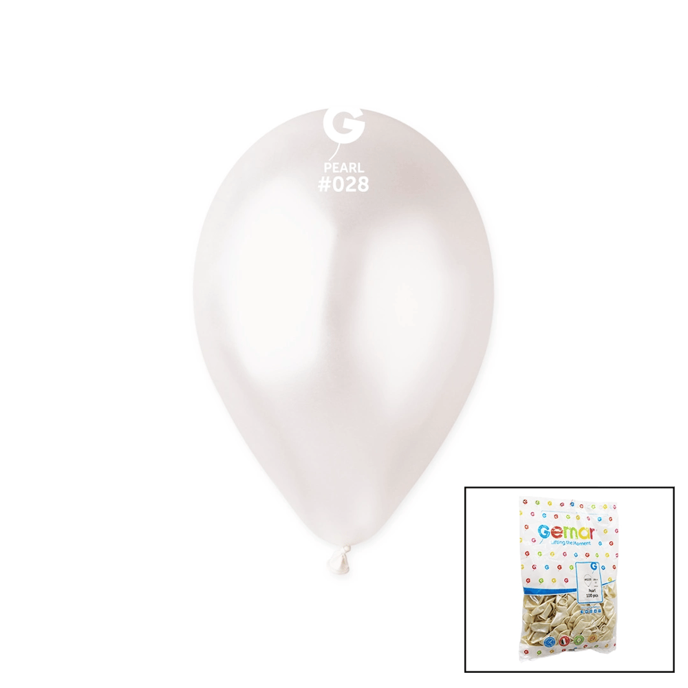 Gm-110-28 Metalik - Beyaz Balon 11'' - 28cm - 100 Parça Bx40