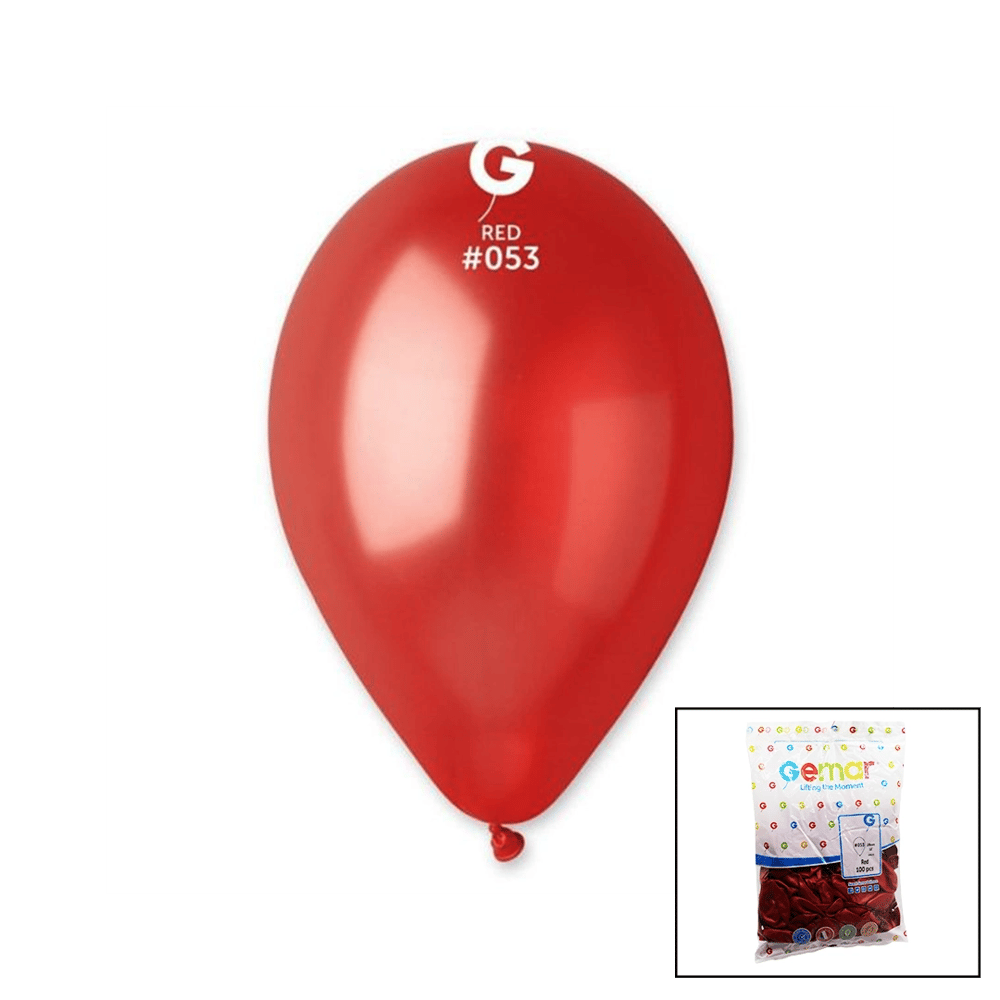 Gm-110-53 Metalik - Kırmızı Balon 11'' - 28cm - 100 Parça Bx40